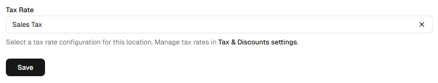 Assign a tax rate to a location