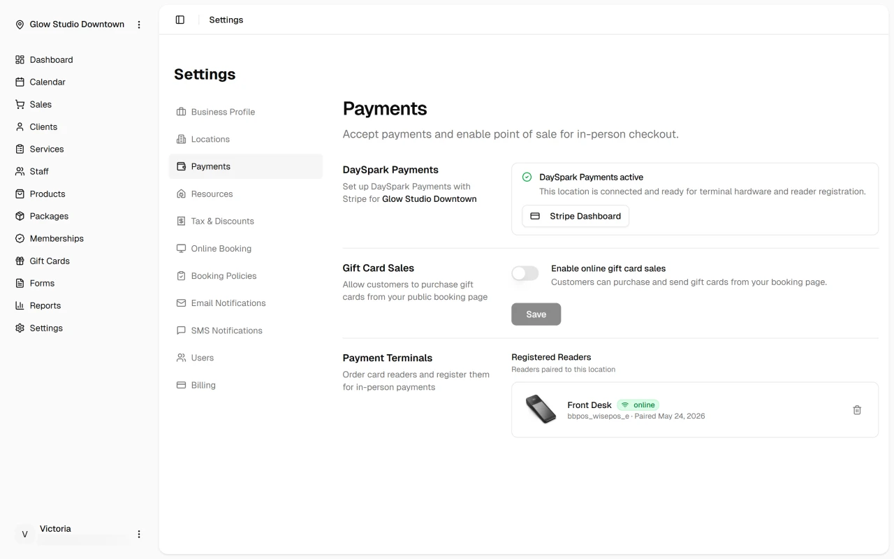 Sales page with Stripe connected